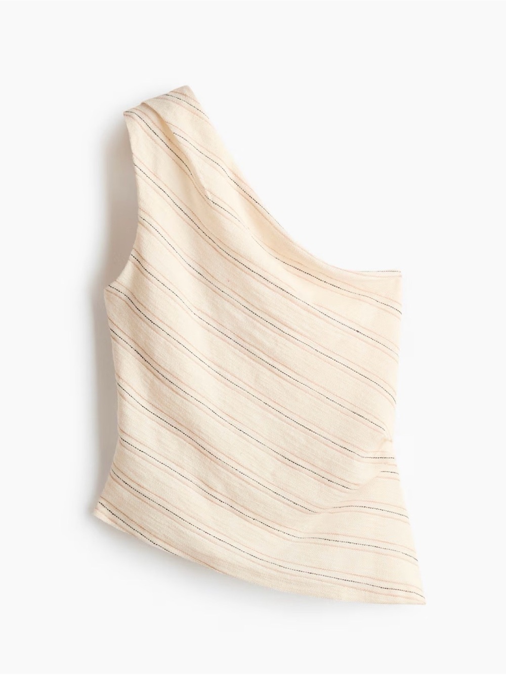 Cream One-Shoulder Wide-Leg Set - Picture 4 of 9